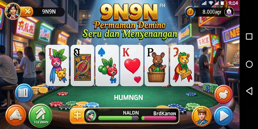 Tampilan grafis menarik dalam permainan Domino 9N9N.