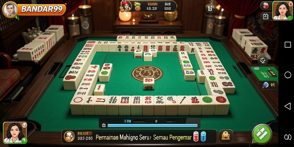 Tampilan gameplay Mahjong yang menarik di BANDAR99.