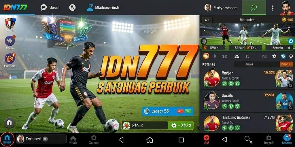 Screenshot gameplay IDN777 menampilkan taruhan olahraga secara langsung.