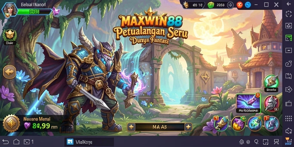 Screenshot gameplay MAXWIN88 yang menunjukkan aksi seru petualangan.