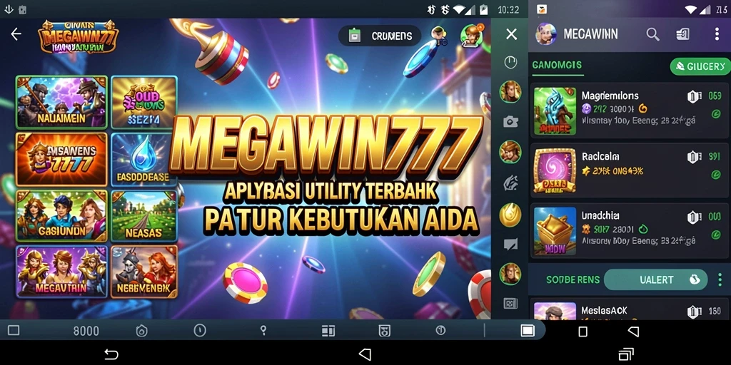 Tampilan antarmuka MEGAWIN777 yang ramah pengguna dan fungsional.