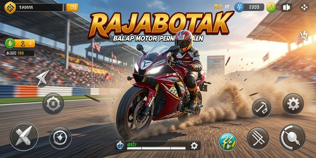 Gameplay seru dari RAJABOTAK dengan balapan motor yang menegangkan.