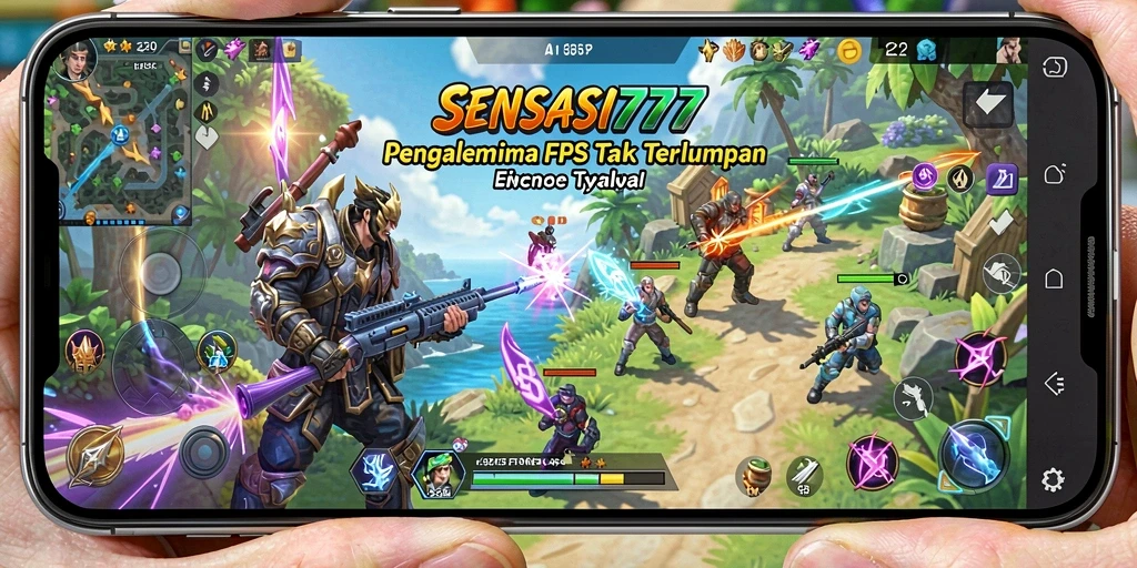 Gameplay SENSASI777 menampilkan aksi FPS yang mendebarkan.