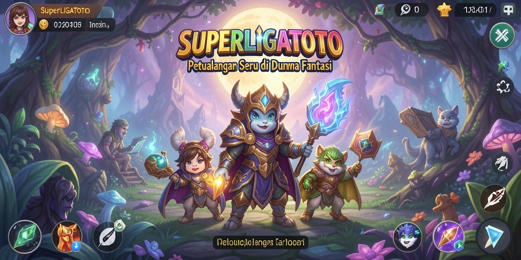 Tangkapan layar dari gameplay seru SUPERLIGATOTO di dunia petualangan.