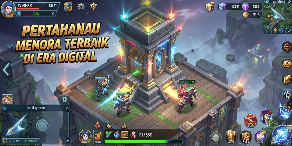 Tampilan menarik dari gameplay Tower Defense WINPKR dengan aksi seru.